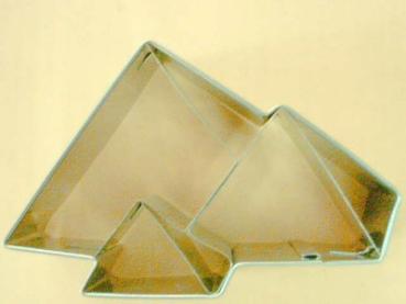 Pyramiden, 80 mm breit, 50 mm lang, 25 mm dick, Aus Edelstahl