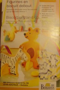 Stand-up cookiesbrHorse, bear, duck, mouse and one cutter mold for the support, (45 - 80 mm high)